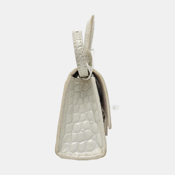 Hourglass Mini Calfskin White