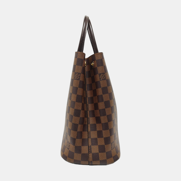 KENSINGTON BOWLING Damier Ebene Coated Canvas Brown