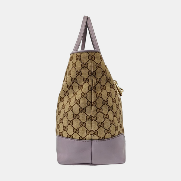 Monogram Canvas Tote Bag Brown