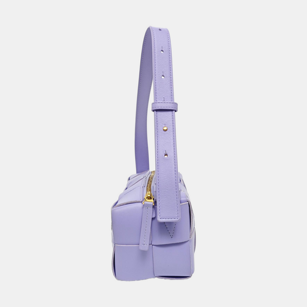 Authenticated pre-owned Intrecciato Small Lambskin Purple - Top Handle Bag at Looply