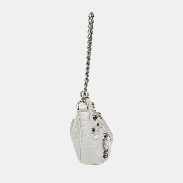 Le Cagole Mini Calfskin White