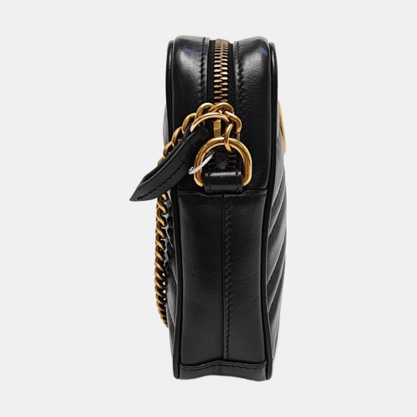 GG Marmont Mini Quilted Calfskin Black