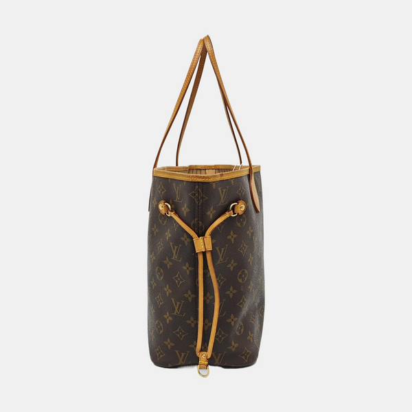 NEVERFULL MM Monogram Coated Canvas Brown