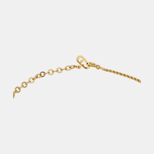 Twist Round Metal Gold Necklace
