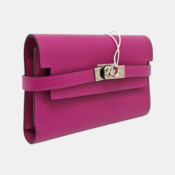 Kelly Medium Epsom Purple Wallet