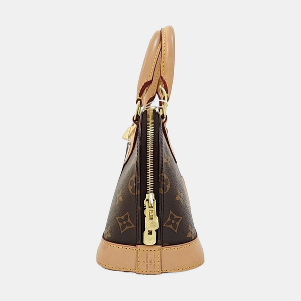 ALMA BB Monogram Coated Canvas Brown