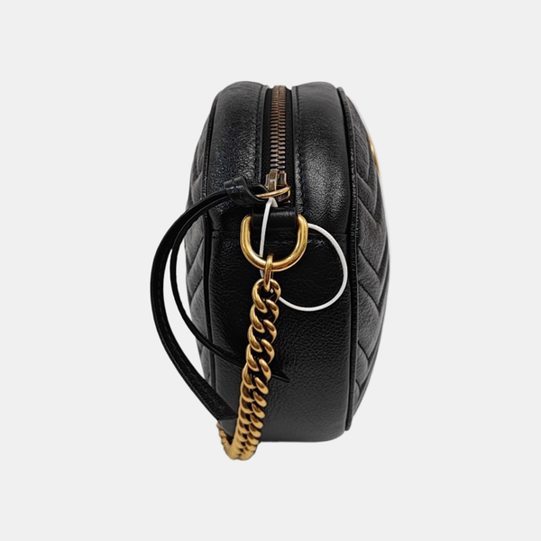 GG Marmont Mini Quilted Calfskin Black