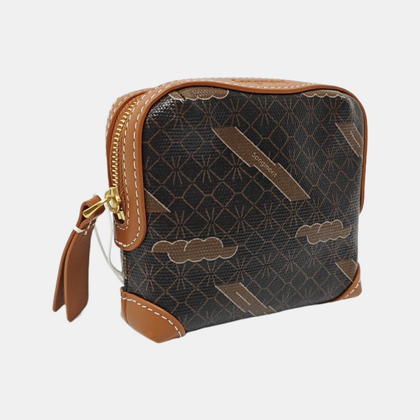Coated Canvas Clutch Black