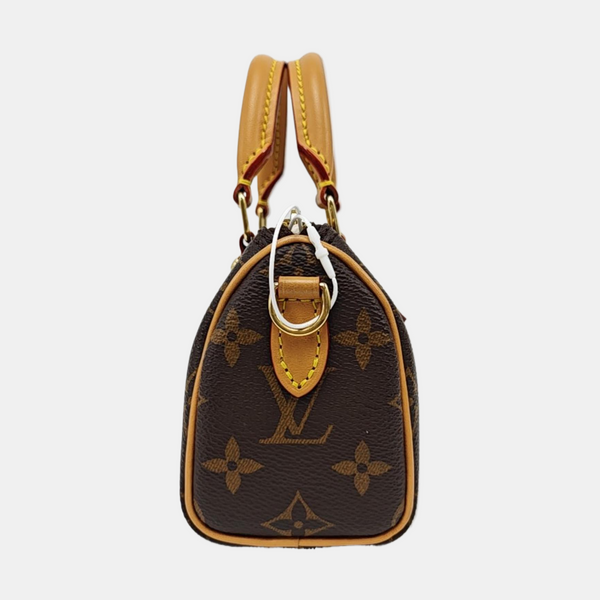 SPEEDY Nano Monogram Coated Canvas Brown