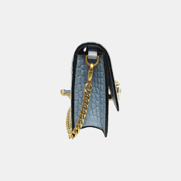 Calfskin Shoulder Bag Blue