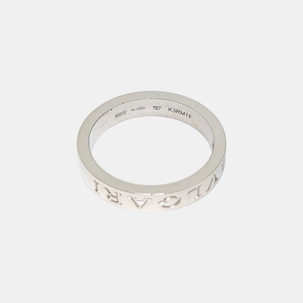 B.ZERO1 18k White Gold Silver Ring EU 60