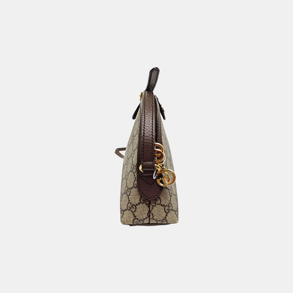 Ophidia Small Monogram Coated Canvas Beige