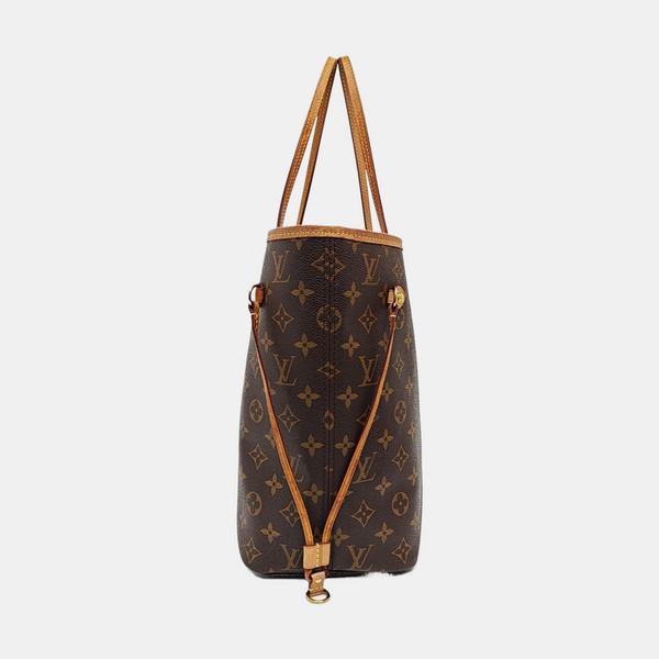 NEVERFULL MM Monogram Coated Canvas Brown