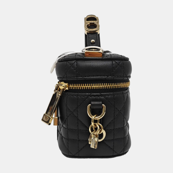 Lady Dior Super Mini Cannage Lambskin Black