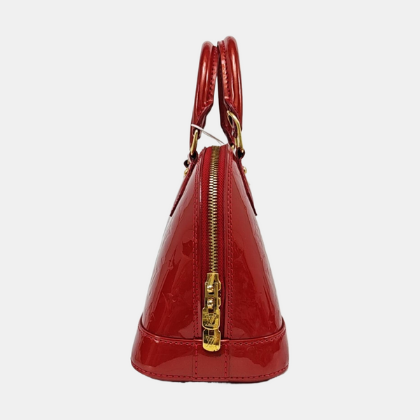 ALMA BB Monogram Patent Leather Red
