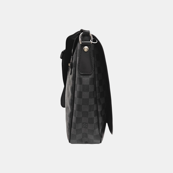 Monogram Coated Canvas Shoulder Bag Black