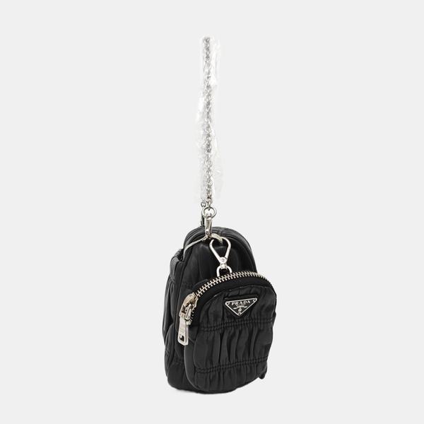 Quilted Lambskin Shoulder Bag Black