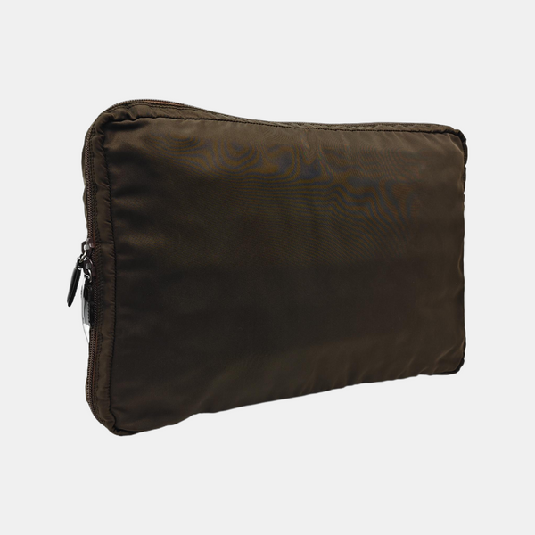Nylon Clutch Brown