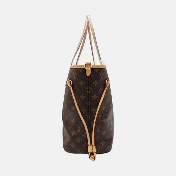 NEVERFULL MM Monogram Coated Canvas Brown