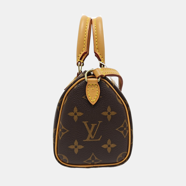 SPEEDY Nano Monogram Coated Canvas Brown