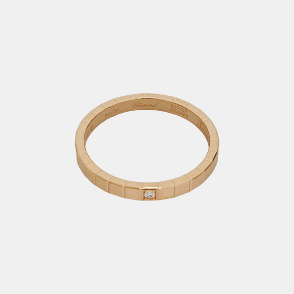Ice Cube 18k Rose Gold Ring EU 53