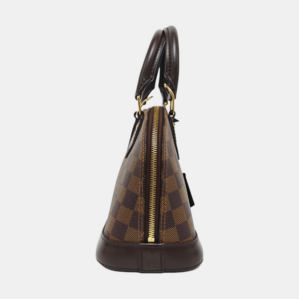 ALMA BB Damier Ebene Coated Canvas Brown