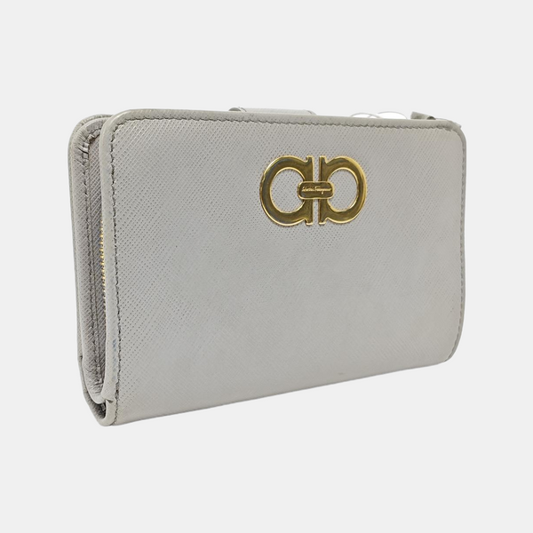 Gancini Calfskin Gray Wallet