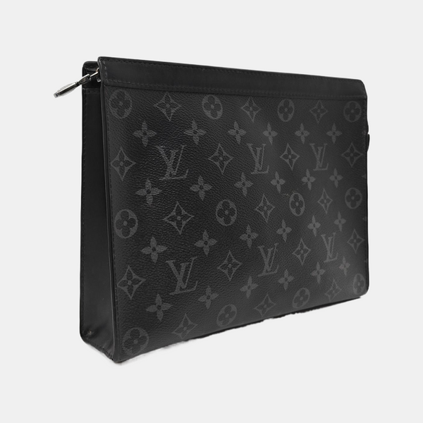 Pochette Voyag MM Monogram Coated Canvas Black