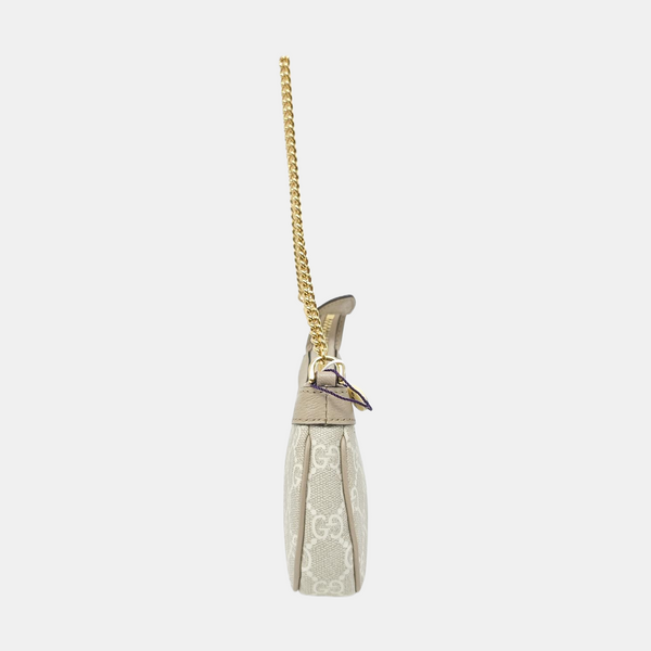 Ophidia Mini Monogram Coated Canvas Beige