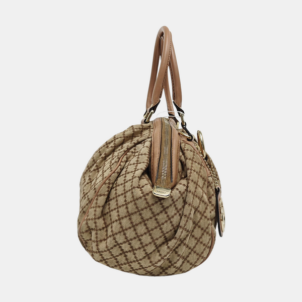 Sukey Quilted Canvas Beige