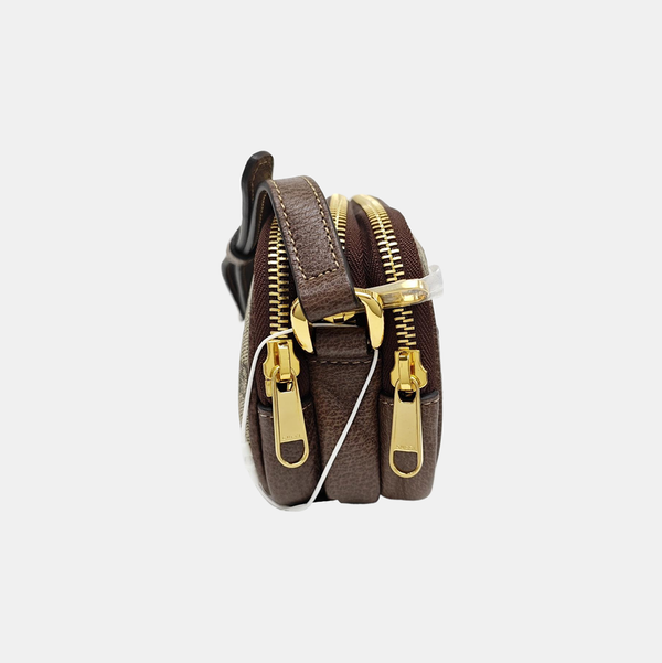 Ophidia Mini Monogram Coated Canvas Beige