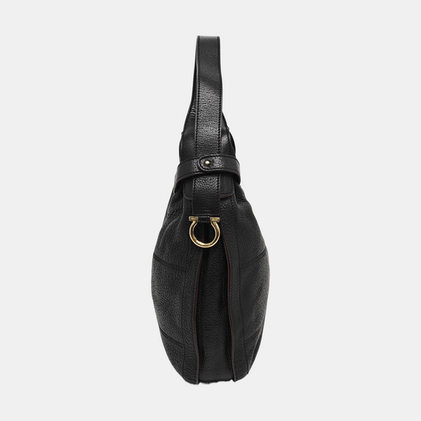 Calfskin Top Handle Bag Black