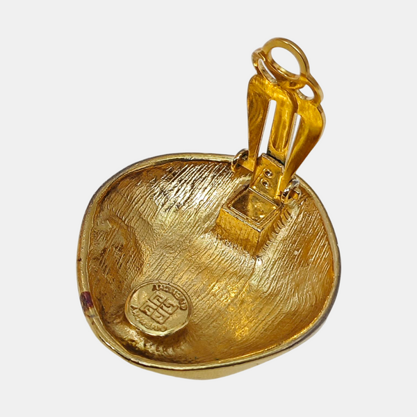 Metal Gold Clip On Earrings