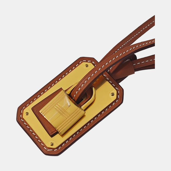 Leather Bag Charm Brown