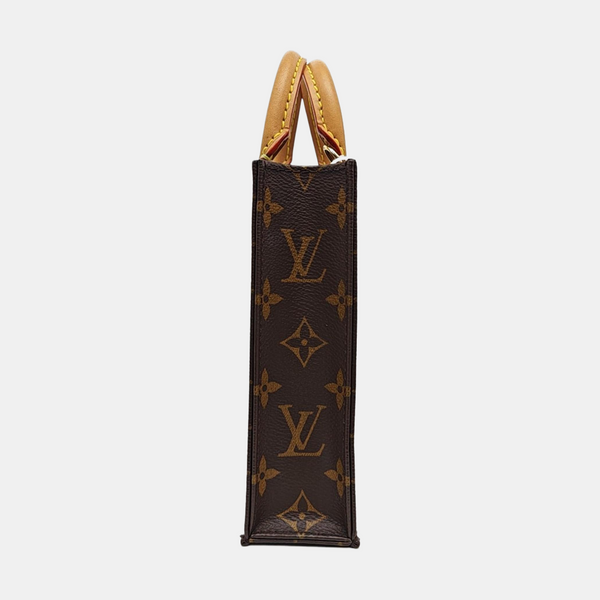 SAC PLAT Mini Monogram Coated Canvas Brown