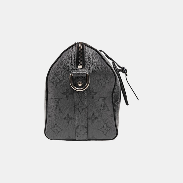 KEEPALL Monogram Coated Canvas Black