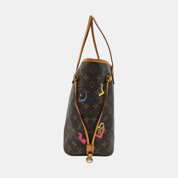 NEVERFULL MM Monogram Coated Canvas Brown