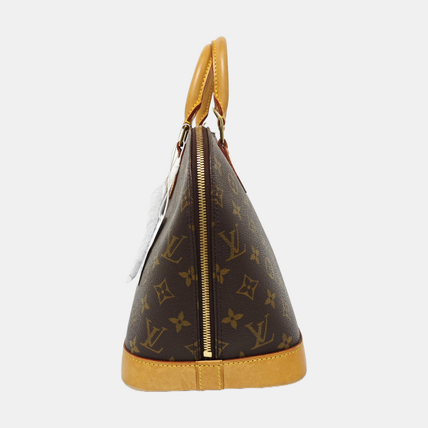 ALMA PM Monogram Coated Canvas Brown