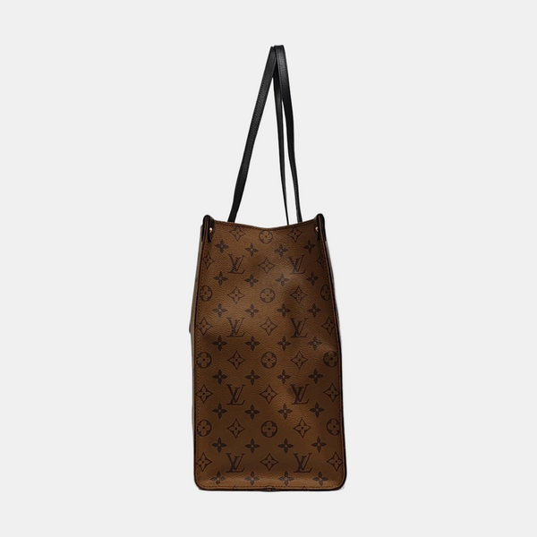 Authenticated pre-owned ONTHEGO GM Monogram Coated Canvas Brown - Tote Bag at Looply