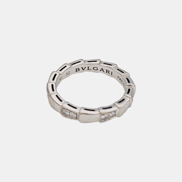 SERPENTI 18k White Gold Silver Ring EU 52