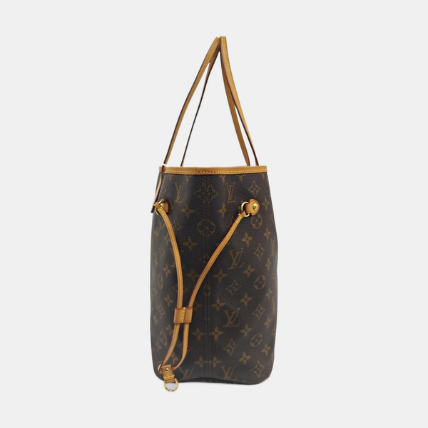 NEVERFULL MM Monogram Coated Canvas Brown