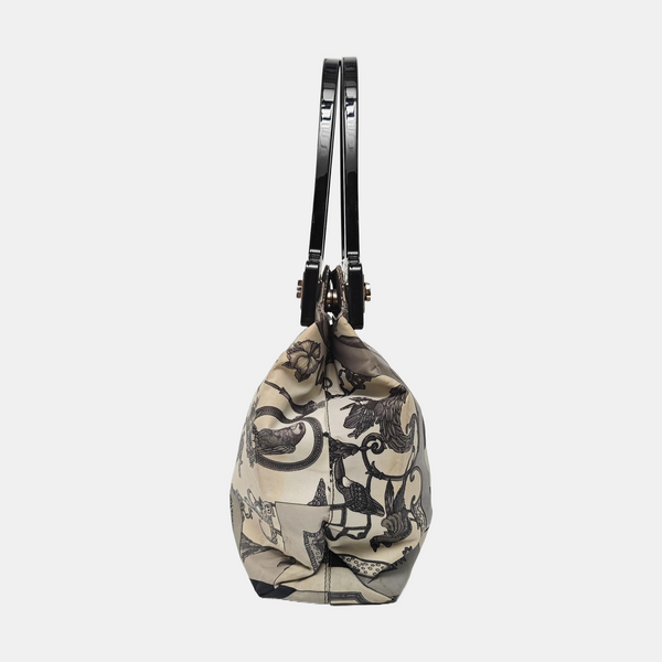 Canvas Top Handle Bag Beige