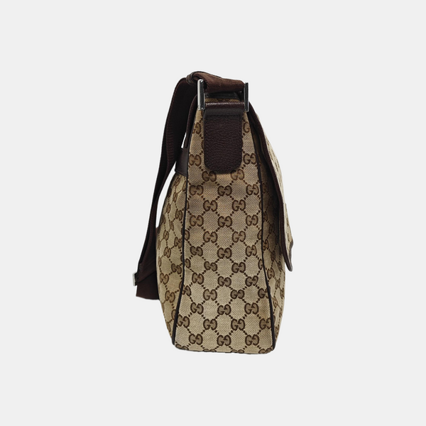 Monogram Canvas Crossbody Bag Beige