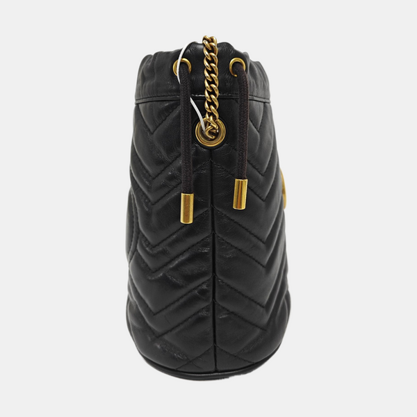 GG Marmont Mini Quilted Calfskin Black