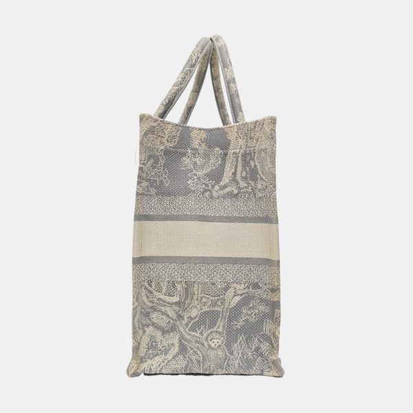 Book Tote Medium Fabric Gray