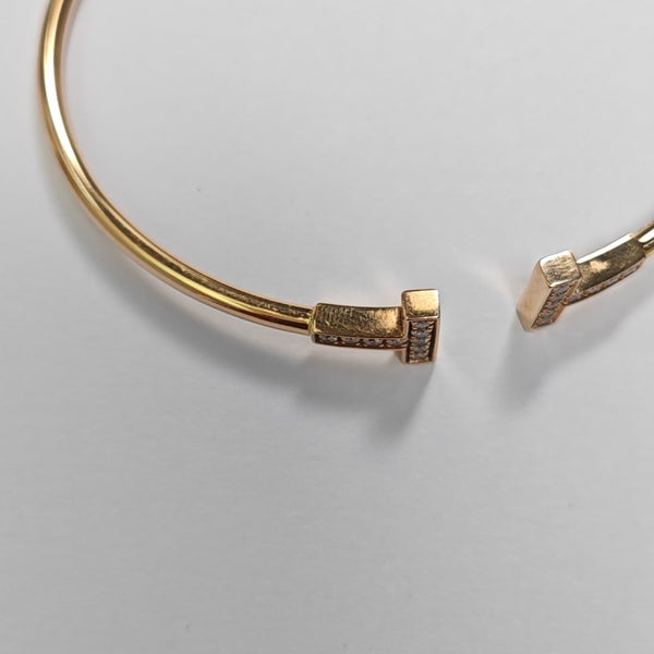 Tiffany T 18k Rose Gold Bangle