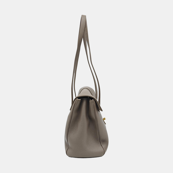 Authenticated pre-owned 16 Medium Calfskin Grey - Shoulder Bag at Looply