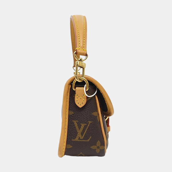 DIANE Nano Monogram Coated Canvas Brown