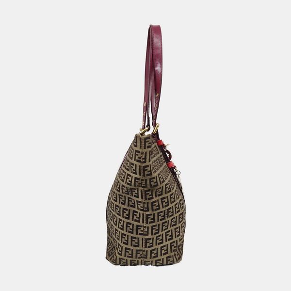 Monogram Canvas Tote Bag Brown