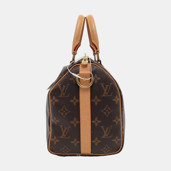 SPEEDY 25 Monogram Coated Canvas Brown